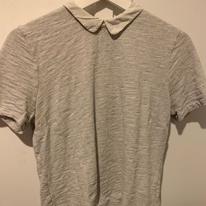 Sweater polo silk collar